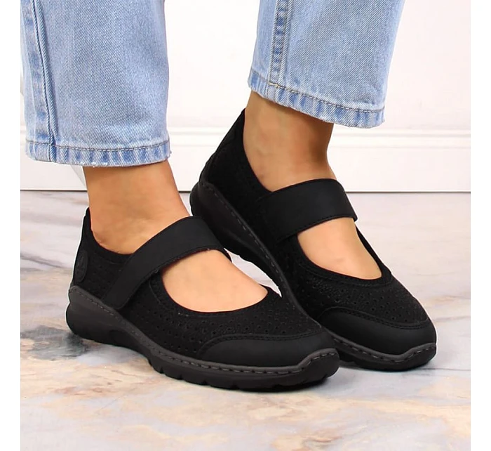 Pohodlná polobotka W černá model 22050507 - Rieker Pohodlná polobotka W černá model 22050507 - Rieker