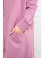 Tmavě růžová bunda oversize s kapucí Tmavě růžová bunda oversize s kapucí