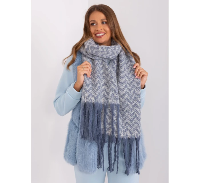 Szalik AT SZ model 18985267 biało niebieski - FPrice