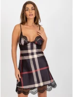 Koszula model 18516483 BR KN 1058 1 czarno beżowy - FPrice