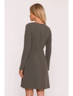 Dámské šaty model 21865054 Khaki tmavě zelená - STYLOVE