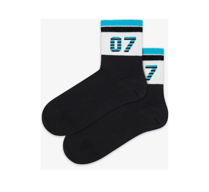 CHLAPECKÉ VZOROVANÉ PONOŽKY 2-6 LET ČERNÉ 24-26