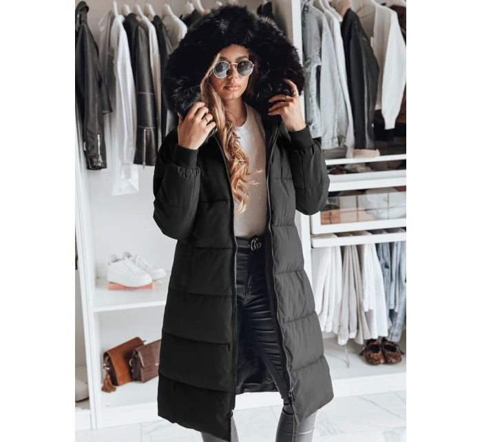 Dámská zimní bunda s kožešinou černá Dstreet model 21979668 - FashionStreet