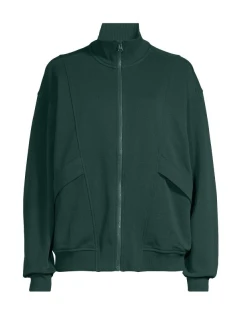 CASALL Pohodlný svetr na zip zelený