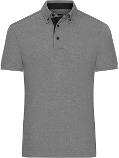 Daiber JN 964 Pánské piqué polo button-down 02.0964 light melange/black