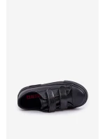Dětské kožené tenisky na suchý zip BIG STAR model 21594834 Černá - Big Star Shoes Dětské kožené tenisky na suchý zip BIG STAR model 21594834 Černá - Big Star Shoes