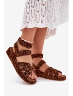 Dámské sandály se suchým zipem leopard Uvissa Dámské sandály se suchým zipem leopard Uvissa