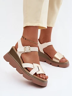 Kožené dámské sandály na platformě model 22158839 - Artiker