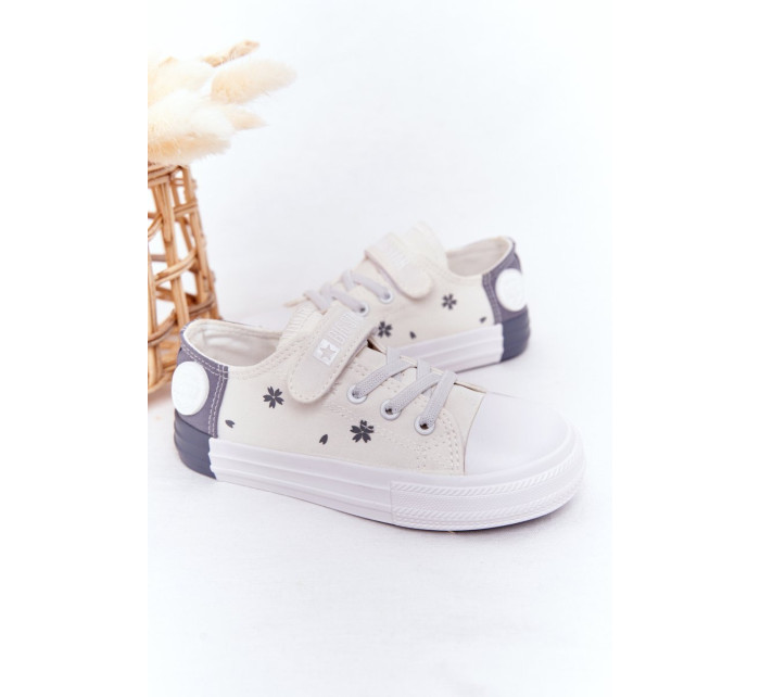 Children's Sneakers With Velcro BIG STAR HH374052 White-Gray