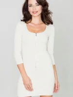 Dámské šaty K104 béžové - Katrus