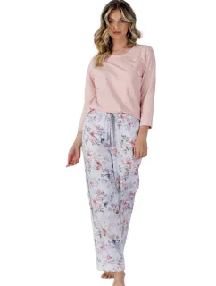 PIŻAMA DAMSKA ROZA model 20228320 - LEVEZA