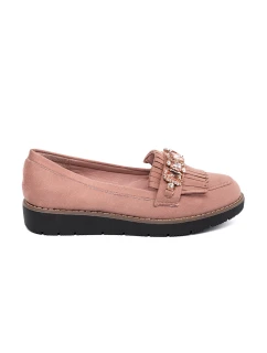 Výborné  mokasíny růžové dámské bez podpatku