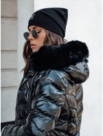 Dámská prošívaná zimní bunda s kapucí CRYSTAL černá FashionStreet TY4584