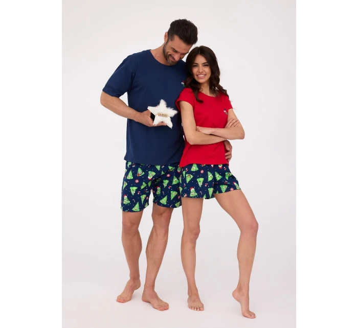 Pánské pyžamo model 20567929 Ho Ho kr/r S2XL - Cornette Pánské pyžamo model 20567929 Ho Ho kr/r S2XL - Cornette