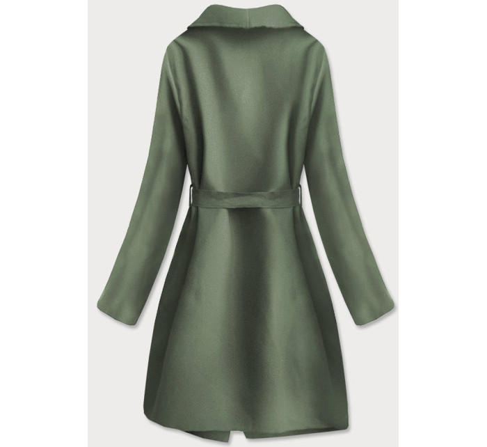 Minimalistický dámský kabát ve světle khaki barvě (747ART)
