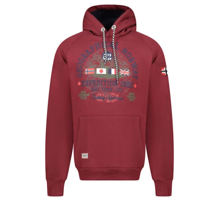 Mikina Geographical Norway DB 100 M WZ3006H/GN-Burgundy pánské