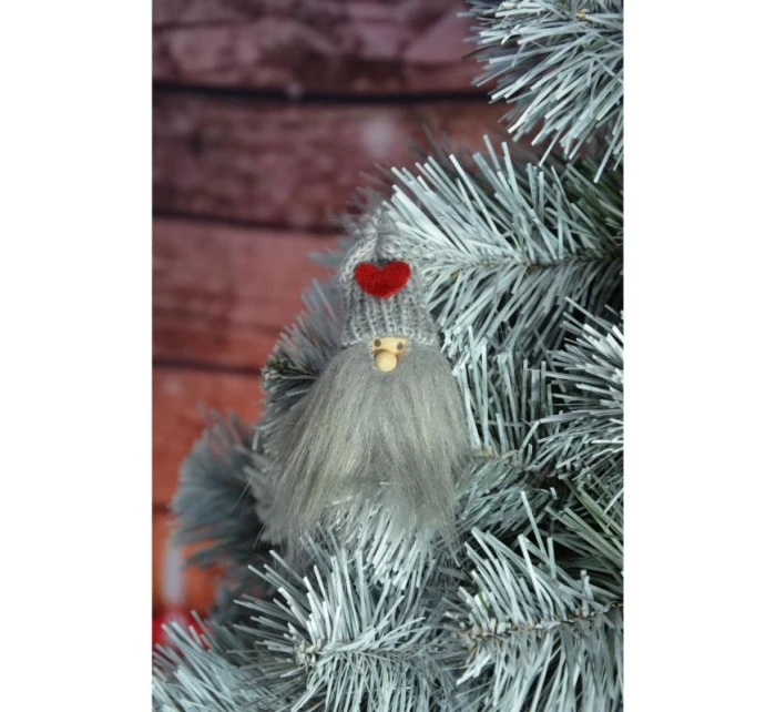 DLOUHOVOUSÝ PŘÍVĚŠEK ŠEDÝ SANTA CLAUS DLOUHOVOUSÝ PŘÍVĚŠEK ŠEDÝ SANTA CLAUS