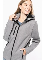 Kariban K 422 Unisex 3-vrstvá softshellová bunda s kapucí 20.K422 marl grey Kariban K 422 Unisex 3-vrstvá softshellová bunda s kapucí 20.K422 marl grey
