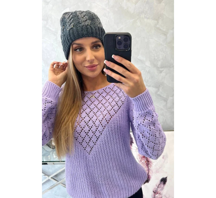 Dámská čepice Kalina K362 graphite+black Dámská čepice Kalina K362 graphite+black