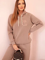 Dámský bavlněný zateplený komplet s potiskem fango