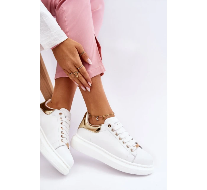 Dámská sportovní obuv GOE LL2N4011 Bílá a zlatá Dámská sportovní obuv GOE LL2N4011 Bílá a zlatá