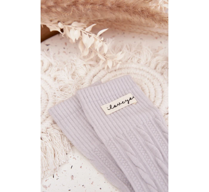 Teplé dámské ponožky s vlnou – světle šedé Teplé dámské ponožky s vlnou – světle šedé