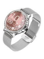 Dámské chytré hodinky Rubicon RNCF19-1 Stříbrný náramek + řemínek Dámské chytré hodinky Rubicon RNCF19-1 Stříbrný náramek + řemínek