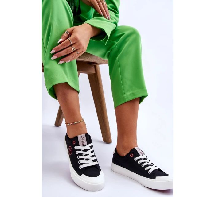 Dámské Cross Jeans Fabric Sneakers LL2R4044 Černé