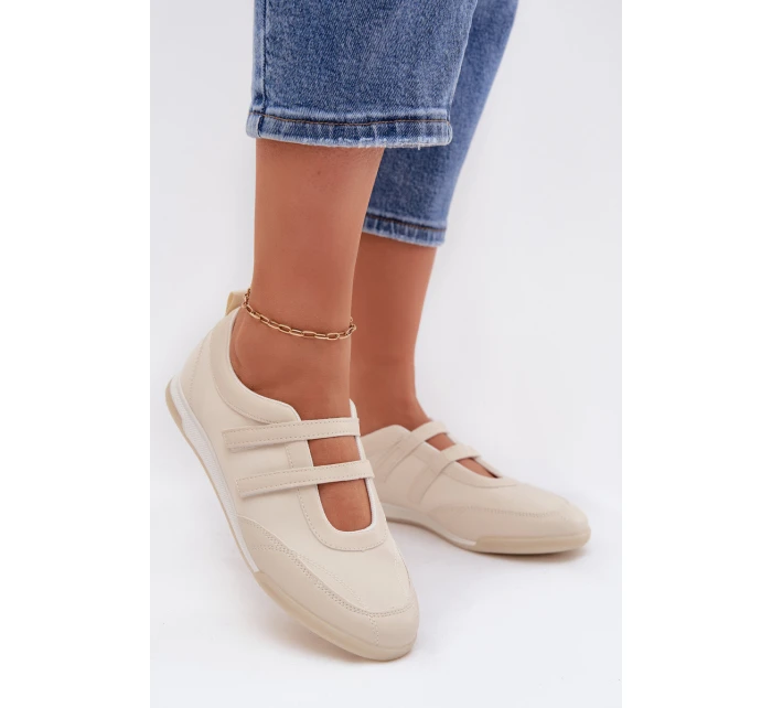 Sportovní dámské baleríny s pásky Béžové Farvessa