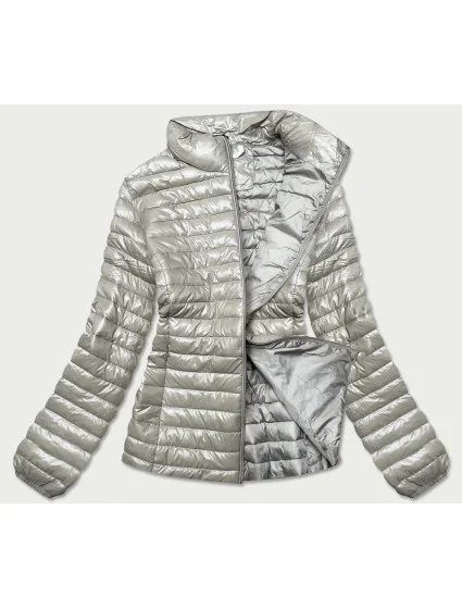 Lesklá béžová dámská prošívaná bunda model 16994025 - MINORITY