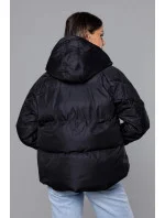 Černá bunda pro přechodné období s prošívanými rukávy (5M3113-392) Černá bunda pro přechodné období s prošívanými rukávy (5M3113-392)