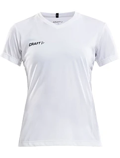 Craft Teamwear Squad Go Jersey Solid W Dámské sportovní tričko s výstřihem do V 82.5566 white