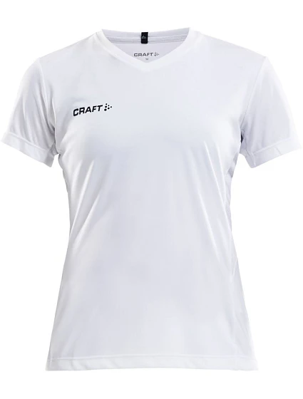 Craft Teamwear Squad Go Jersey Solid W Dámské sportovní tričko s výstřihem do V 82.5566 white Craft Teamwear Squad Go Jersey Solid W Dámské sportovní tričko s výstřihem do V 82.5566 white