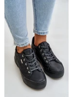 Dámské tenisky na platformě zateplené Big Star OO274A465 Černé Dámské tenisky na platformě zateplené Big Star OO274A465 Černé