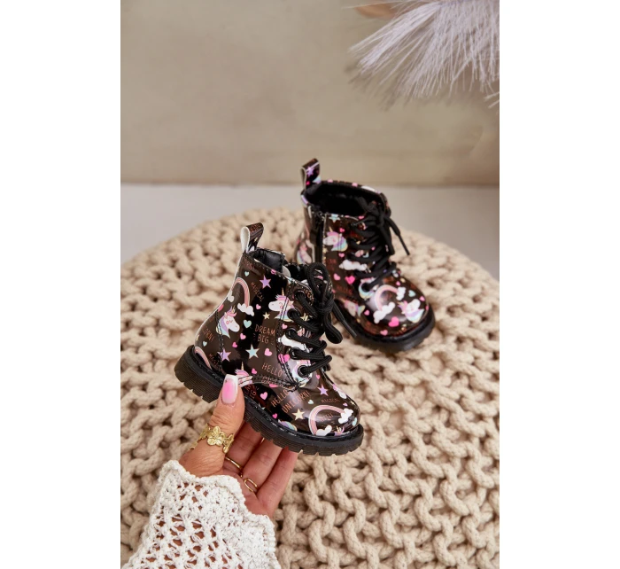 Dětské zateplené boty se zipem černé model 21678585 - Boto Dětské zateplené boty se zipem černé model 21678585 - Boto