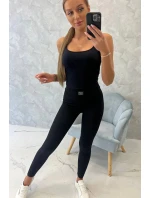 Žebrované legíny model 20686777 černé - Kesi Žebrované legíny model 20686777 černé - Kesi
