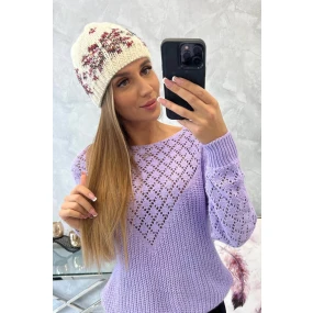 Dámská čepice Florence K350 krémová - Oliwier Dámská čepice Florence K350 krémová - Oliwier