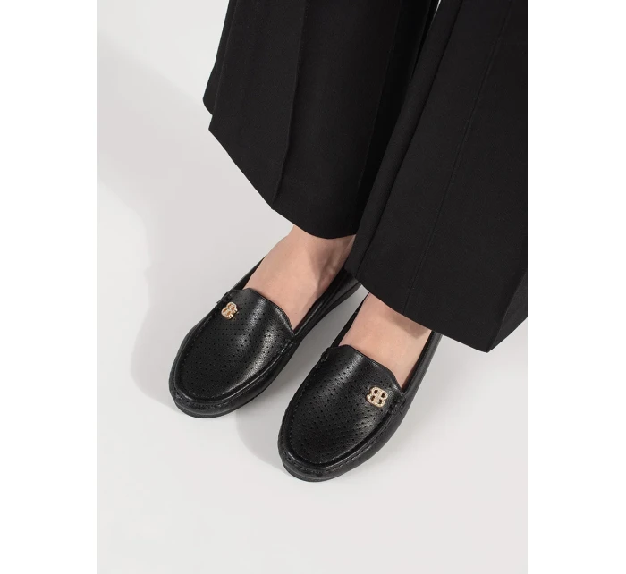 Jedinečné  polobotky černé dámské ukryta koturna