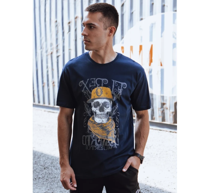 Pánské tričko s potiskem tmavě modré Dstreet model 21978297 - FashionStreet Pánské tričko s potiskem tmavě modré Dstreet model 21978297 - FashionStreet