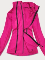 Růžová dámská mikina s nízkým stojáčkem (HH020-51)