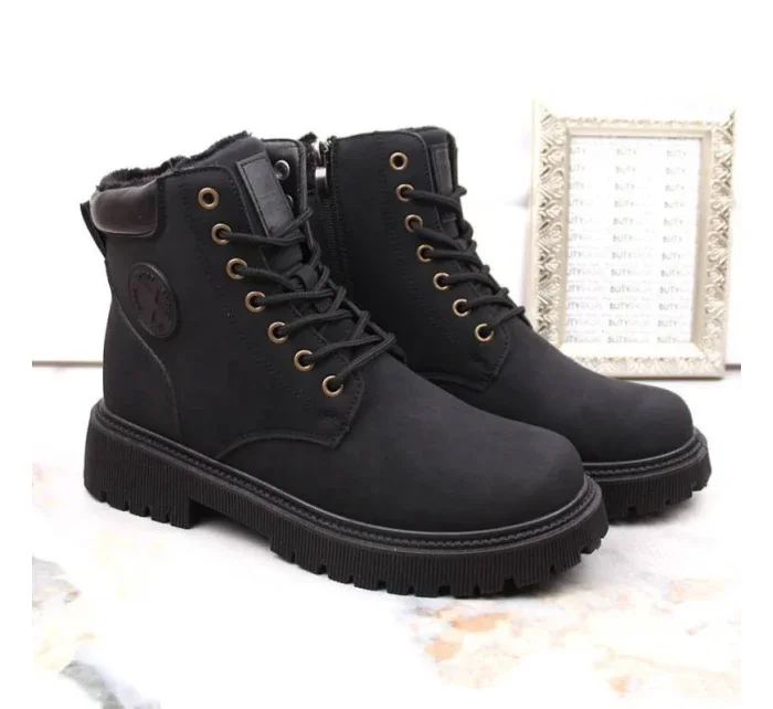 Zateplené trapery se zipem W model 19374782 černá - NEWS Zateplené trapery se zipem W model 19374782 černá - NEWS