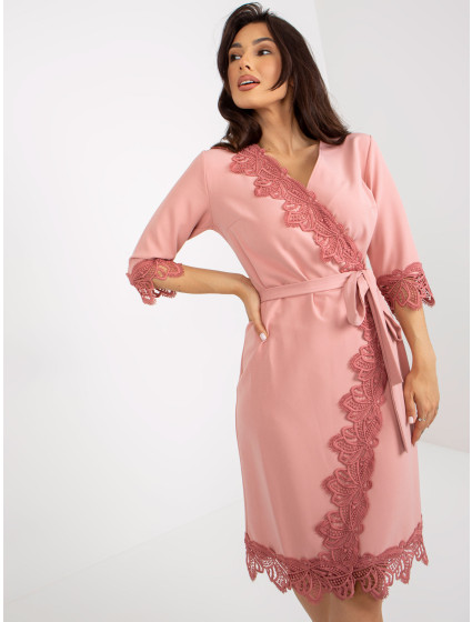 Dámské šaty LK SK model 17799881 tmavě růžové - FPrice
