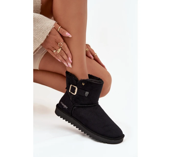 Dámské sněhule Wrangler s přezkou – černé Dámské sněhule Wrangler s přezkou – černé