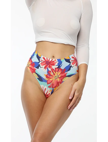 Dámské kalhotky Flower Folk Simple Brasil Maxi barevné květy - Julimex