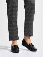 Luxusní mokasíny černé dámské platforma Luxusní mokasíny černé dámské platforma