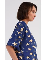 Dámské domácí šaty s tříčtvrtečním rukávem Hvězdy