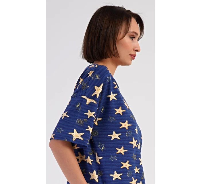 Dámské domácí šaty s tříčtvrtečním rukávem Hvězdy