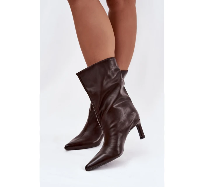 Boty na podpatku model 221519 Step in style Boty na podpatku model 221519 Step in style