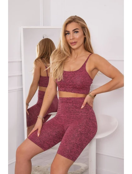 Sportovní set top + legíny růžová Sportovní set top + legíny růžová