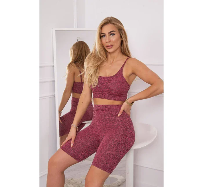 Sportovní set top + legíny růžová Sportovní set top + legíny růžová